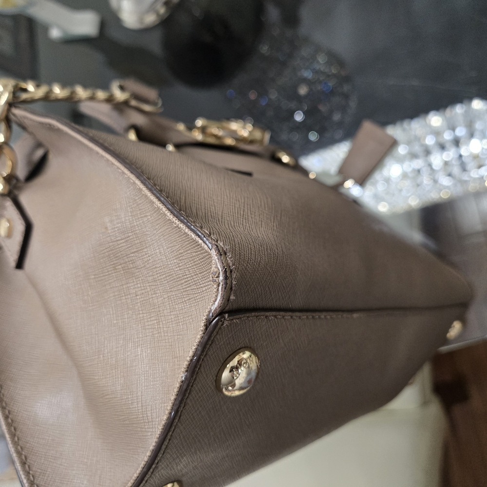 Michael Kors Hamilton Taupe Satchel - Picture 13 of 16